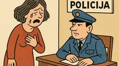 Vic: Žena uplakana uđe u policiju...