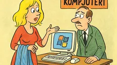 Vic: Ulazi plavuša po zavjese za kompjuter