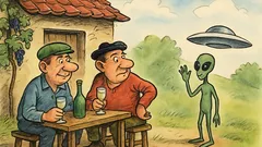 Vic: Sjede Joža i Štef pri kleti