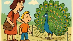 Vic: Mali Ivica prvi put vidi pauna