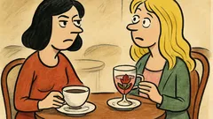 Vic: Plavuša i crnka u kafiću