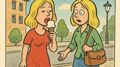 Vic: Ide plavuša ulicom i liže sladoled