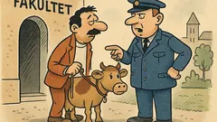 Vic: Ispred fakulteta stoji Mujo s teletom