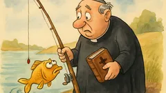 Vic: Svećenik uhvati zlatnu ribicu...