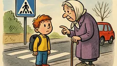 Vic: Ivica čeka auto da prođe