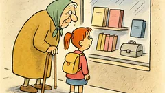 Vic: Stoje baka i unuka pred izlogom