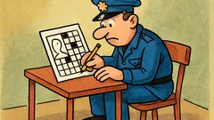 Vic: Policajac rješava križaljku u smjeni