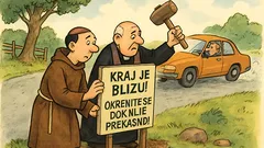 Vic: Župnik i zvonar uz seosku cestu