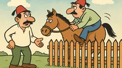 Vic: Mujo s konjem preskače ogradu