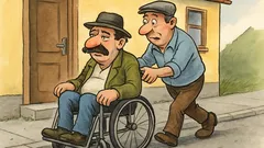 Vic: Mujo pijan sjedne u kolica...