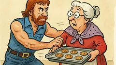 Vic: Ulovi Chuck Norris baku s kolačima...