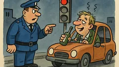 Vic: Policajac zaustavlja pijanog vozača...